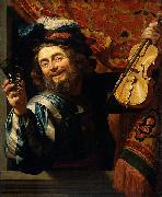 Gerrit van Honthorst The Merry Fiddler oil painting artist